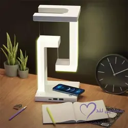 چراغ خواب رومیزی شناور معلق مدل شارژر بی سیم SMART DESK LAMP