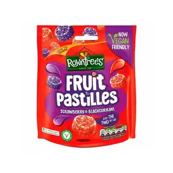 پاستیل میوه ای توت فرنگی و توت سیاه 143 گرم Rowntrees