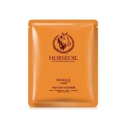 ماسک ورقه ای ضد چروک و جوانساز صورت عصاره روغن اسب بیوآکوا Horseoil
