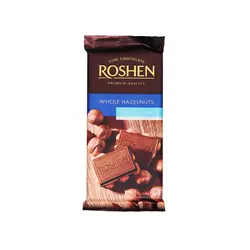 شکلات روشن مغزدار فندقی شیری ۹۰ گرم Roshen