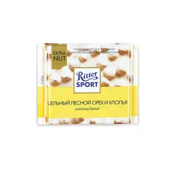 شکلات سفید فندوقی ریتر اسپرت 100 گرمی Ritter Sport
