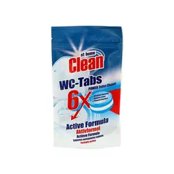 قرص تمیز کننده توالت فرنگی کلین 6 عددی Clean