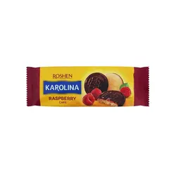 بیسکوییت ژله تمشک با روکش شکلات روشن کارولینا ۱۳۵ گرم Roshen Karolina