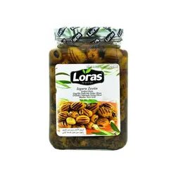 زیتون سبز کبابی بدون هسته لوراس 1.5 کیلویی Loras