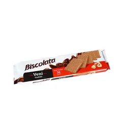 ویفر کرم شکلاتی فندقی بسته 36 عددی بیسکولاتا Biscolata