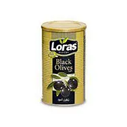 زیتون سیاه لوراس قوطی 1.5 کیلویی گرمی Loras