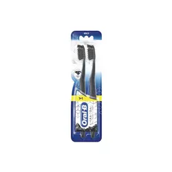 مسواک 2 تایی اورال بی سیاه مدل Oral-B Charcoal