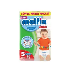 پوشک شورتی مولفیکس بسته 60 عددی سایز 5 Molfix