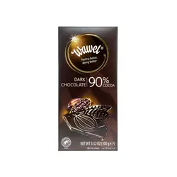 شکلات تخته ای تلخ 90% واول 100 گرمی Wawel