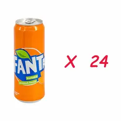 پکیج 24 عددی نوشابه پرتقالی فانتا ترکیه 330 میلی لیتر Fanta