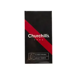 کاندوم کلاسیک ضخامت نرمال حاوی اسانس وانیل چرچیلز 12 عددی چرچیلز Churchills