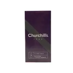 کاندوم تاخیری و روان کننده با اسانس وانیل چرچیلز بسته 12 عددی Churchills