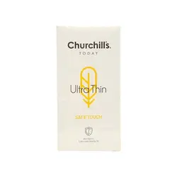 کاندوم فوق العاده نازک حاوی ماده اسپرم کش با اسانس وانیل چرچیلز بسته 12 عددی Churchills