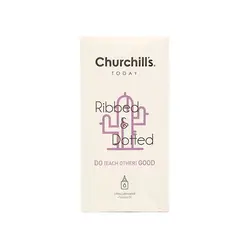 کاندوم تاخیری و دابل روان کننده با اسانس وانیل چرچیلز بسته 12 عددی Churchills