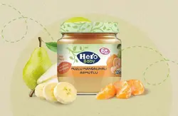 پوره موز گلابی نارنگی هرو بیبی 125 گرمی Hero baby