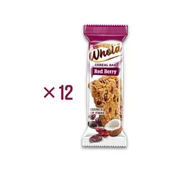 غلات بار توت قرمز و نارگیل اتی 12 عددی هولا Whola Eti