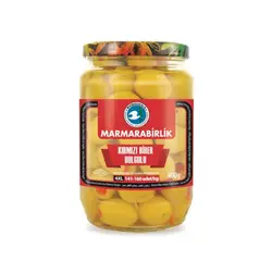 زیتون سبز شکم پر فلفل مارمارابیرلیک 400 گرمی Marmarabirlik