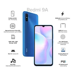 گوشی موبایل شیائومی مدل ردمی 9a - رم 2 - ظرفیت 32 - مشخصات، بررسی و خرید - هماتل
