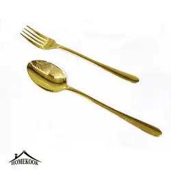 قاشق و چنگال طلایی یونیک