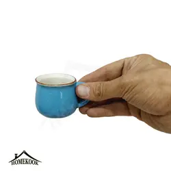 فنجان شات قهوه خوری 6 تایی مدل خمره ای با رنگ های زیبا - هوم کوک