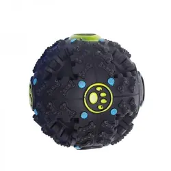 توپ پلاستیکی جغجغه ای حیوانات با مخزن غذای تشویقی ابعاد 7cm