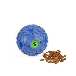 توپ پلاستیکی جغجغه ای حیوانات با مخزن غذای تشویقی ابعاد 7cm