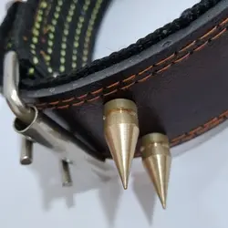 قلاده گردنی چرمی میخ دار عرض 5cm و طول 60cm