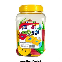 بازی فکری نخ و دکمه رنگی رنگی 48 تایی