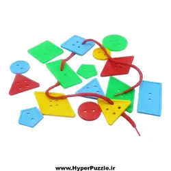 بازی فکری نخ و دکمه رنگی رنگی 48 تایی