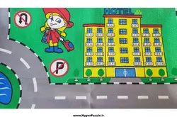 زیرانداز بازی کودک شهر ابعاد 190x64cm - هایپرپازل