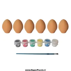 بازی هنری رنگ آمیزی تخم مرغ های سفالی