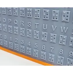 لوح برجسته حروف بریل فارسی و انگلیسی (دو زبانه)