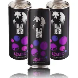 نوشابه انرژی زا بلوبری بلک برن Black bruin حجم 250 میلی لیتر