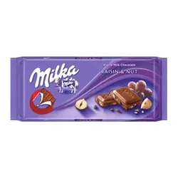 شکلات کشمشی و فندقی میلکا MILKA وزن 80 گرم