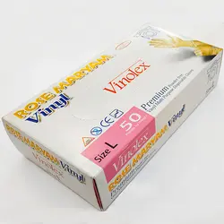 دستکش وینیل وینولکس رز مریم سایز بزرگ 50 عددی