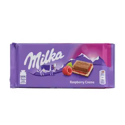 شکلات میلکا Milka شیری با تکه های تمشک