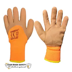 دستکش حوله ای قهوه ای تانگ وانگ - ایمن ماسک آذر