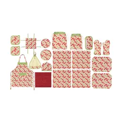پیشبند رزین تاژ کتان طرح گیلاس
