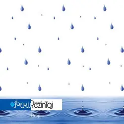 پرده حمام طرح قطره drop - اینترزیست