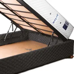 تخت باکس جک دار آویون 90*200 رنگ آبی نفتی