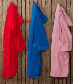 حوله پالتویی کلاهدار سایز لارج رزین تاژ رنگ آبی