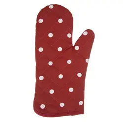 دستکش فر کتان رزین تاژ طرح خالدار قرمز