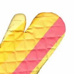 دستکش فر کتان رزین تاژ طرح رابید صورتی