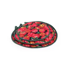 دمکن 3 تکه کشدار چاپی رزین تاژ طرح سیب