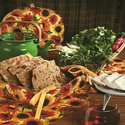 دمکن کشدار 3 تکه چاپی رزین تاژ طرح آفتابگردان