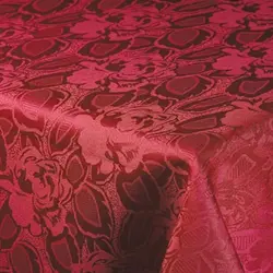 رومیزی 4 نفره گرد قطر 150 ژاگارد رز زرشکی