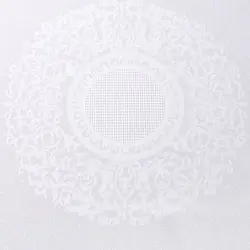 رومیزی ژاکارد 10 نفره مستطیل 280*150 رمانس سفید