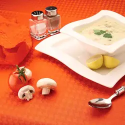 رومیزی ژاگارد 4نفره مربع 150*150 کنزو نارنجی