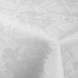 رومیزی ژاگارد 8 نفره بیضی  250*150 طرح رز سفید