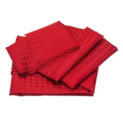 رومیزی ژاگارد 8 نفره مستطیل 250*150 طرح چهارخانه زرشکی